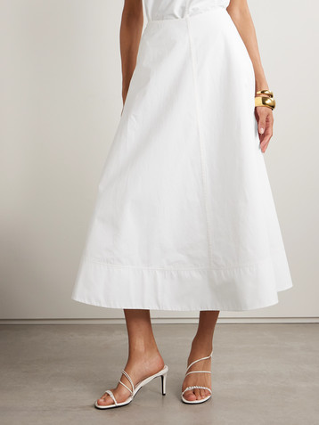 Brandon Maxwell The Knox cotton-poplin maxi skirt