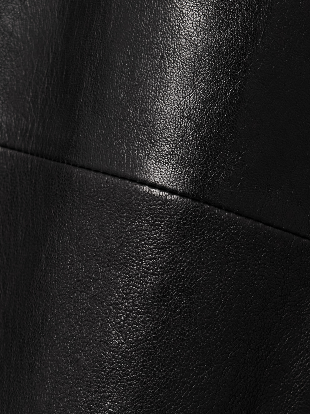 Brandon Maxwell The Avery Paneled Leather Midi Skirt
