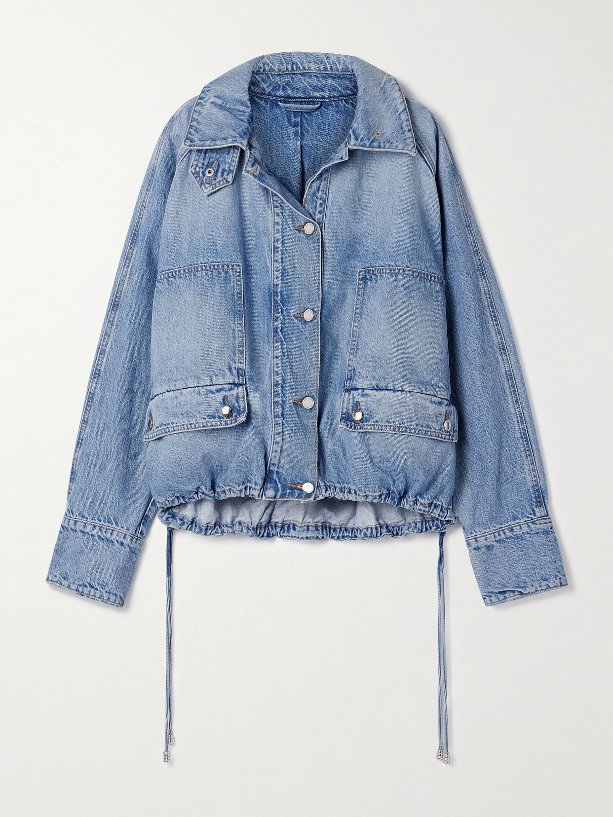 Brandon Maxwell The Harper Balloon Denim Jacket