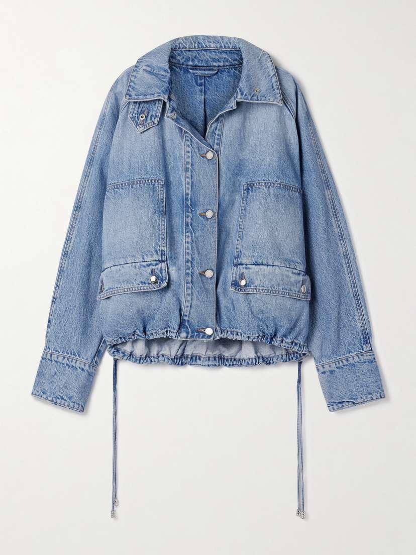 Brandon Maxwell The Harper Balloon Denim Jacket