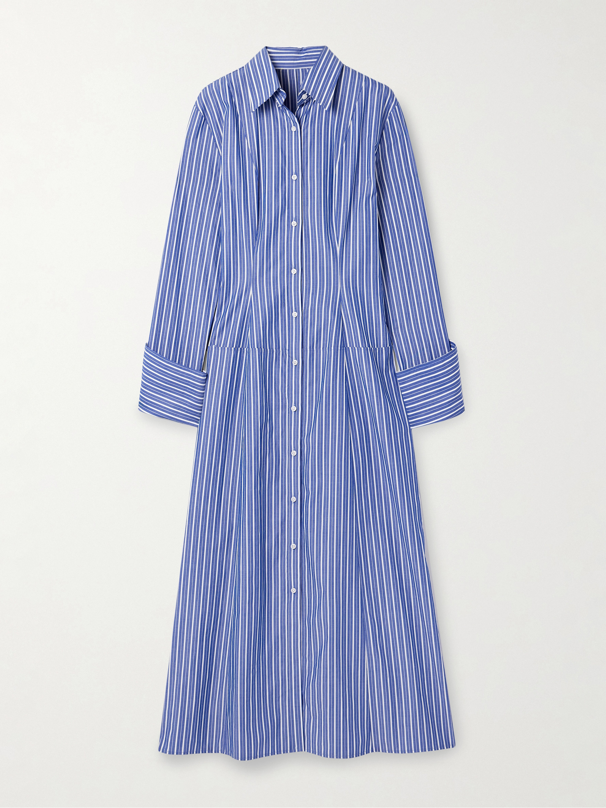 Brandon Maxwell - The Sammy striped cotton-poplin midi shirt dress