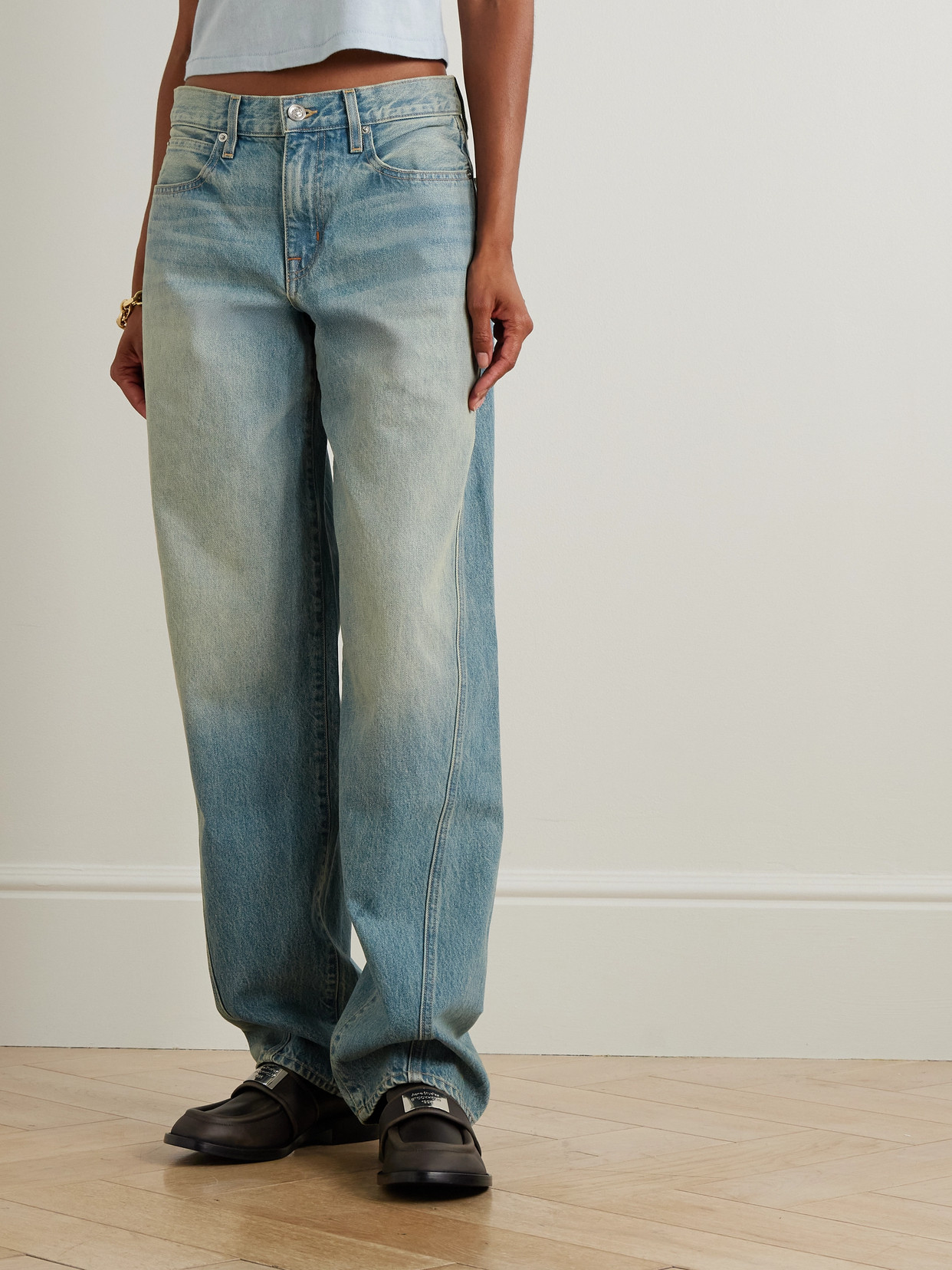 Tess Long Twisted Stem Boyfriend Jeans