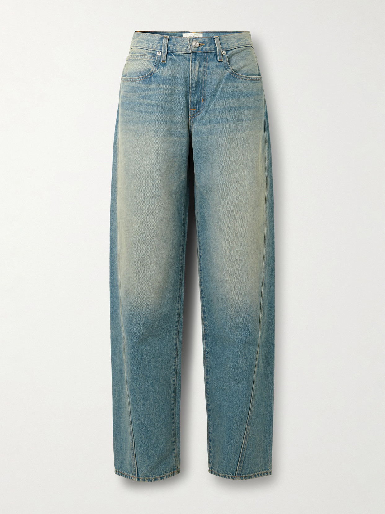 Slvrlake Tess Long Twisted Stem Boyfriend Jeans In Blue
