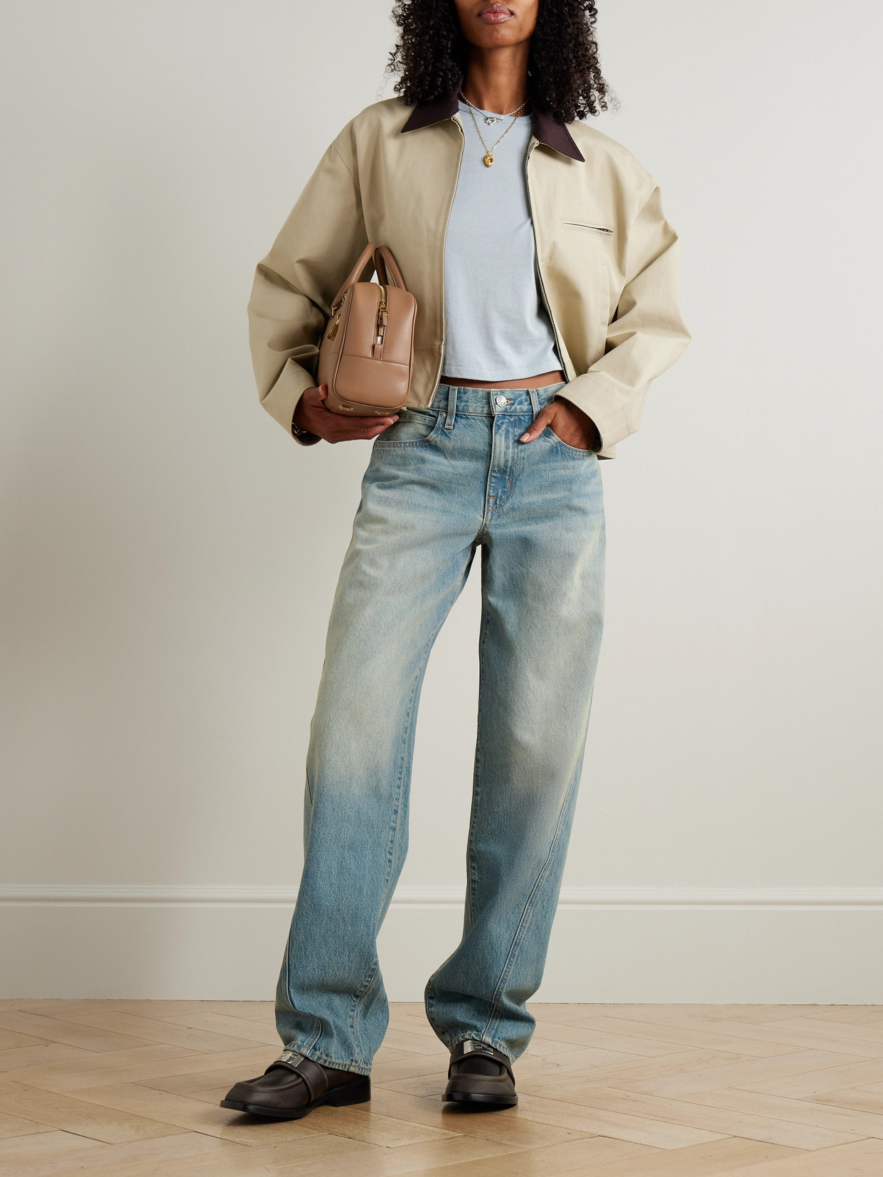 Tess Long Twisted Stem Boyfriend Jeans