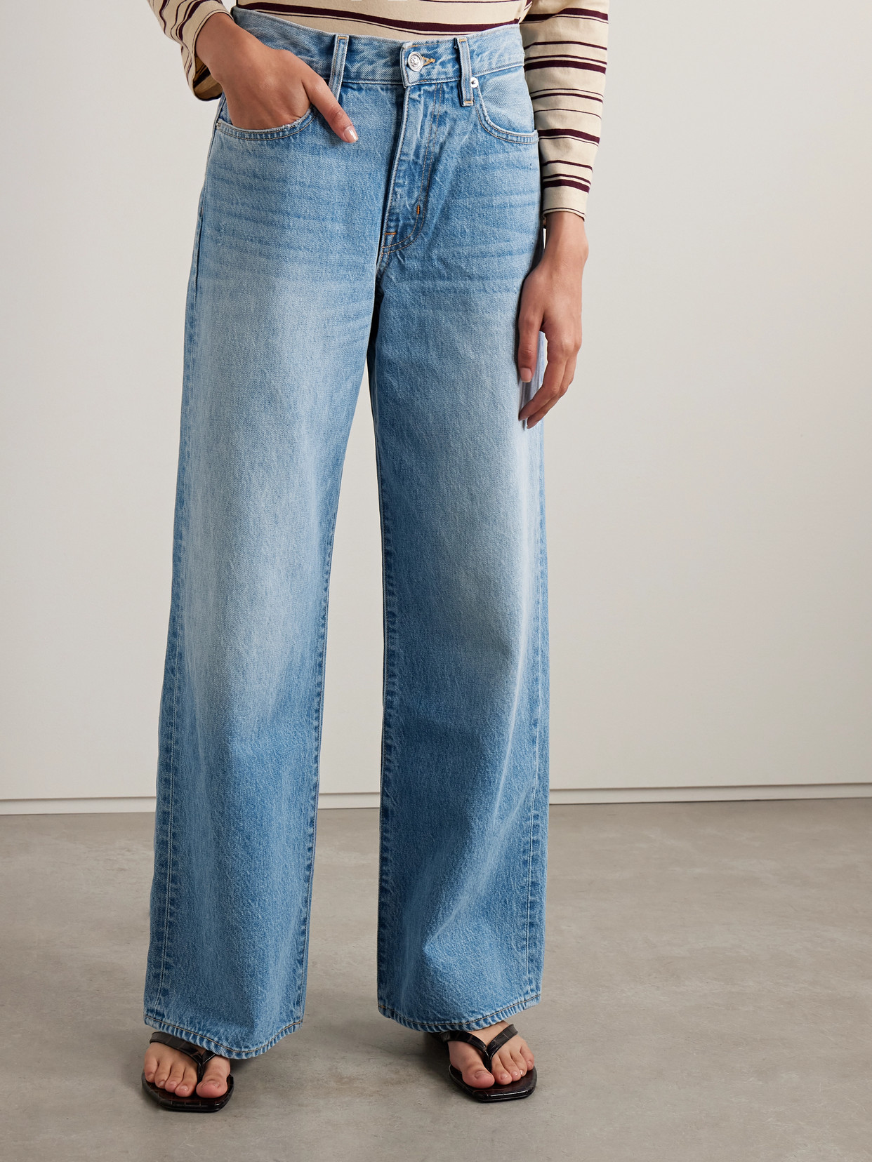 Slvrlake Selena Mid-rise Wide-leg Jeans