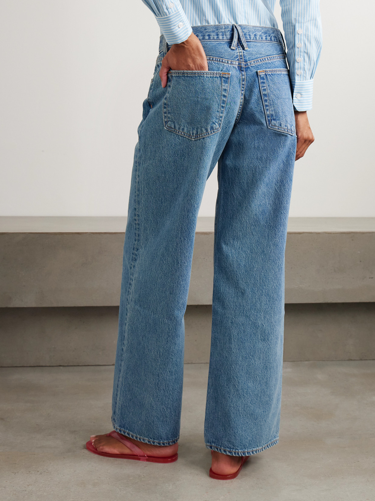 Slvrlake Lexi Low-rise Wide-leg Jeans In Blue