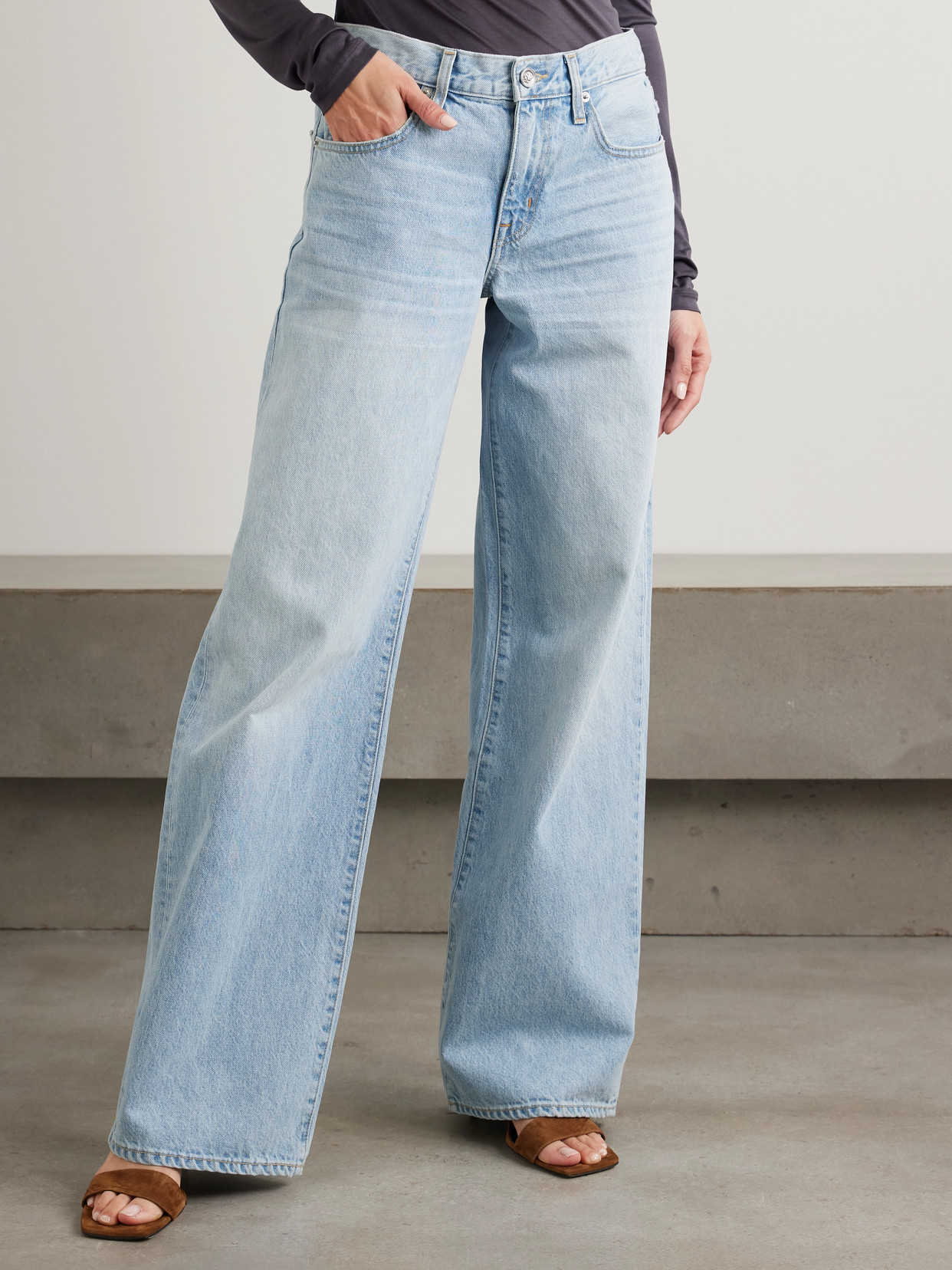 Slvrlake Mica Low-rise Wide-leg Jeans
