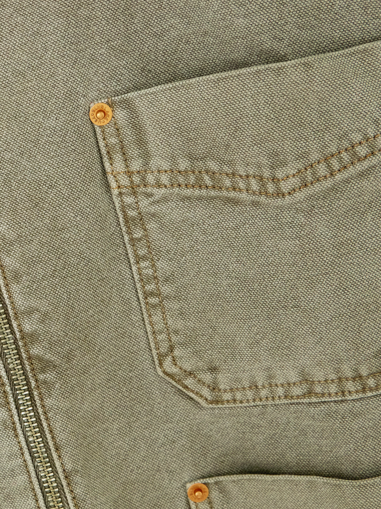 Slvrlake Casey Corduroy-trimmed Cotton-canvas Jacket In Green