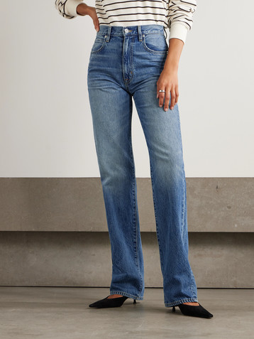 SLVRLAKE London Turn Up high-rise straight-leg jeans