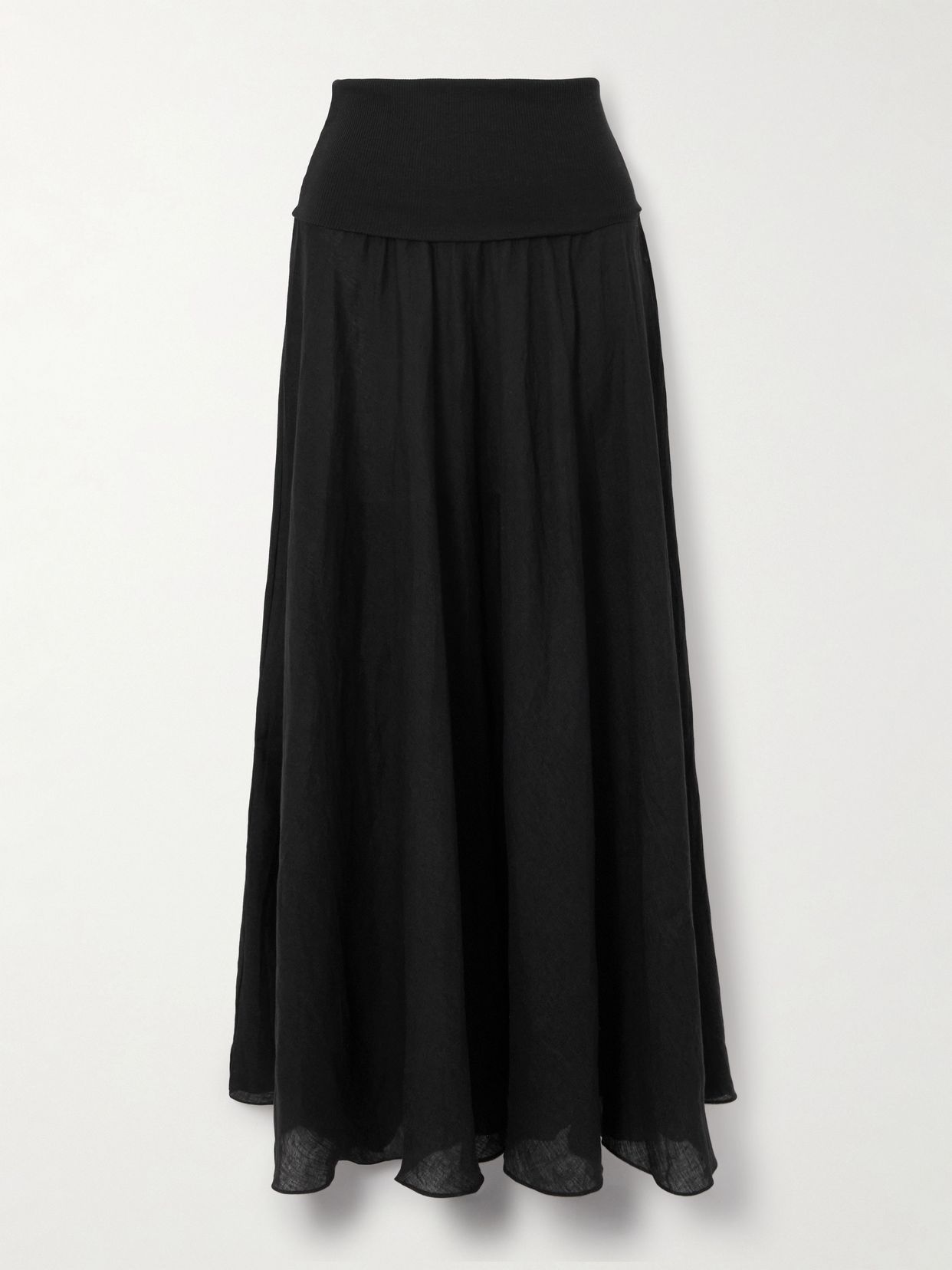 Light and Sound convertible linen-blend maxi skirt