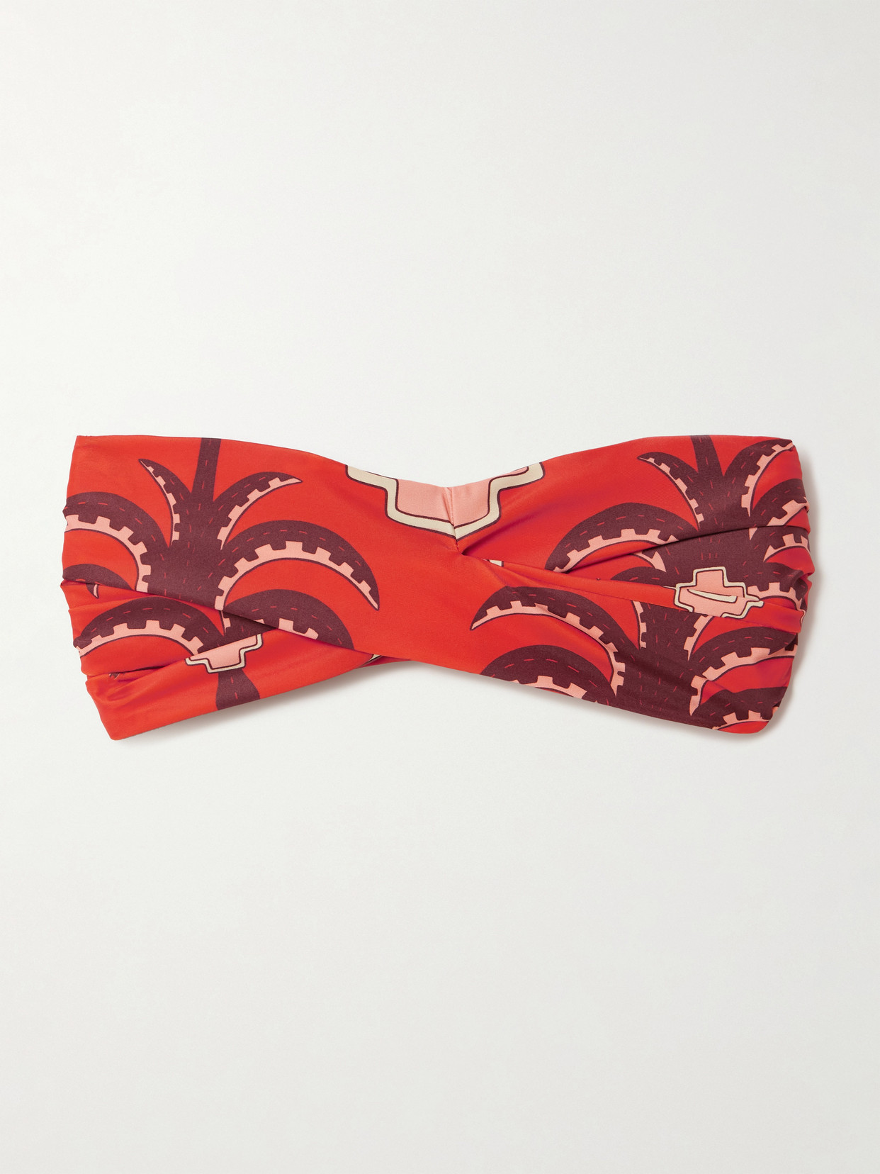 Johanna Ortiz Sea Sprite Strapless Twist-front Recycled Bikini Top In Red