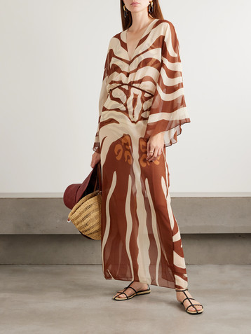 Johanna Ortiz Spiritual Healers printed recycled-georgette maxi dress
