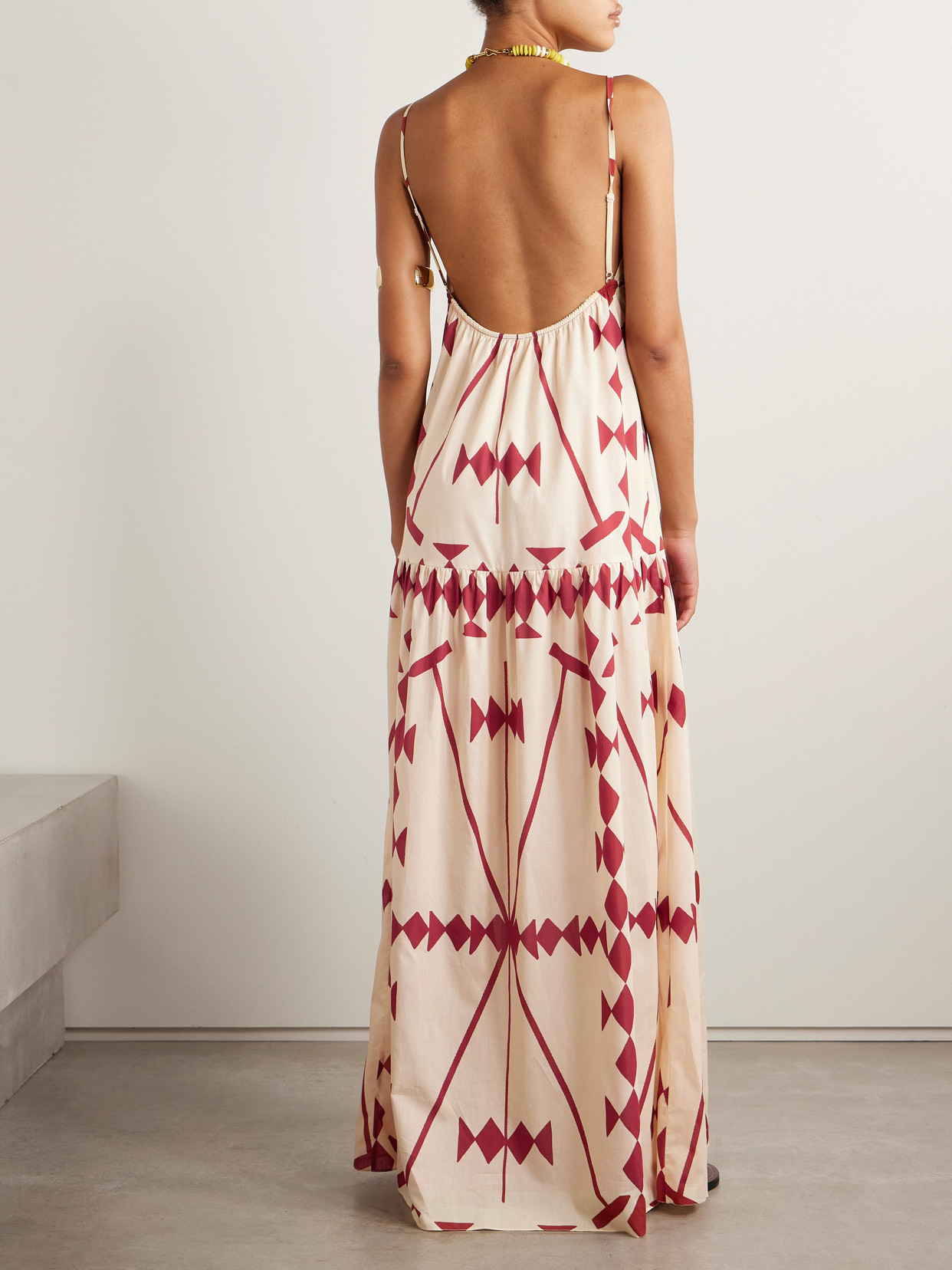 Johanna Ortiz Zea Palm Printed Cotton-poplin Maxi Dress In Multi