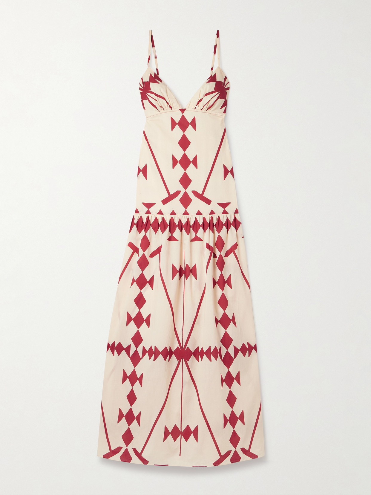 Johanna Ortiz Zea Palm Printed Cotton-poplin Maxi Dress In Multi