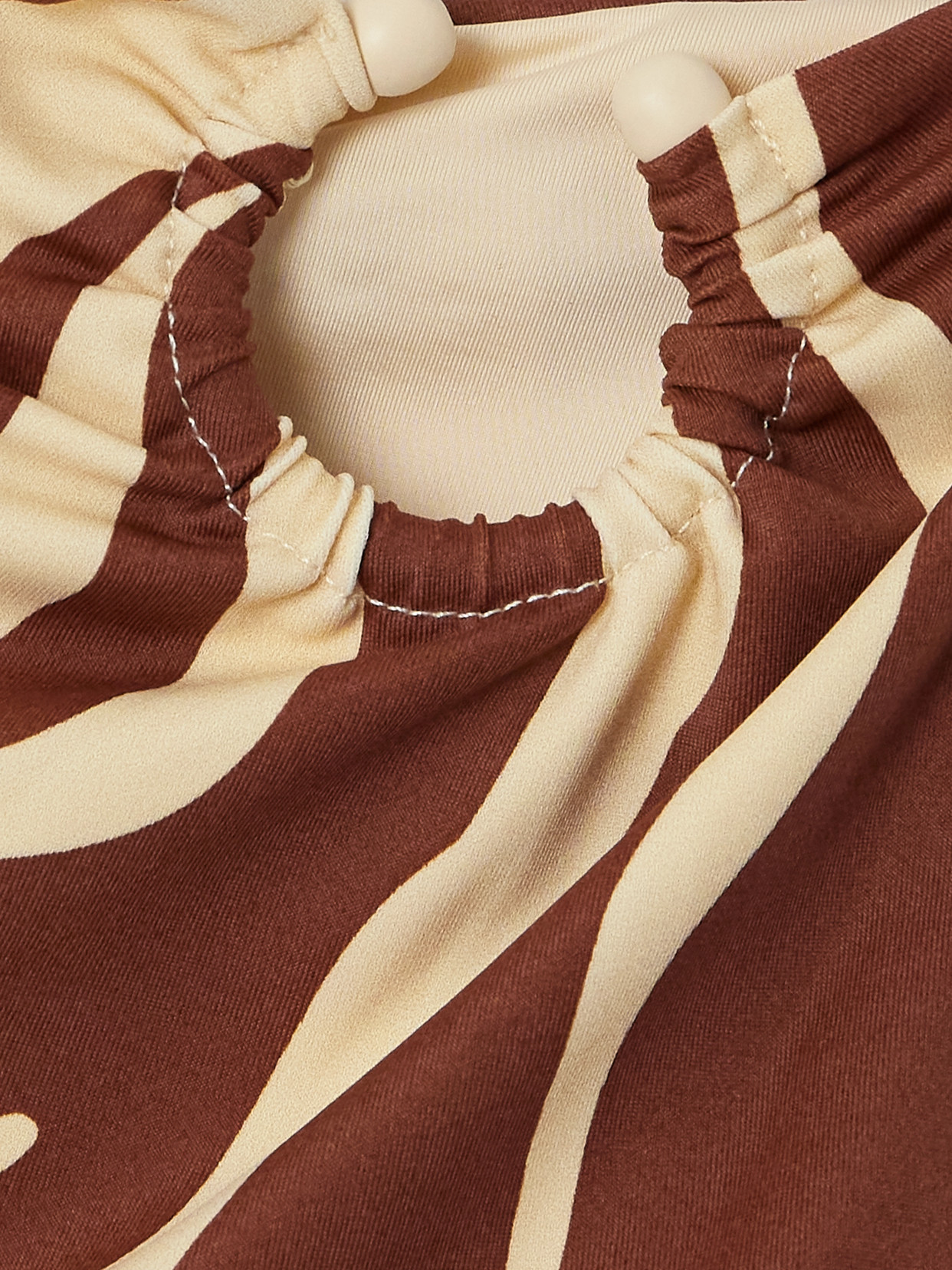 Johanna Ortiz Taita Reversible Embellished Printed Recycled Bikini Briefs In Brown
