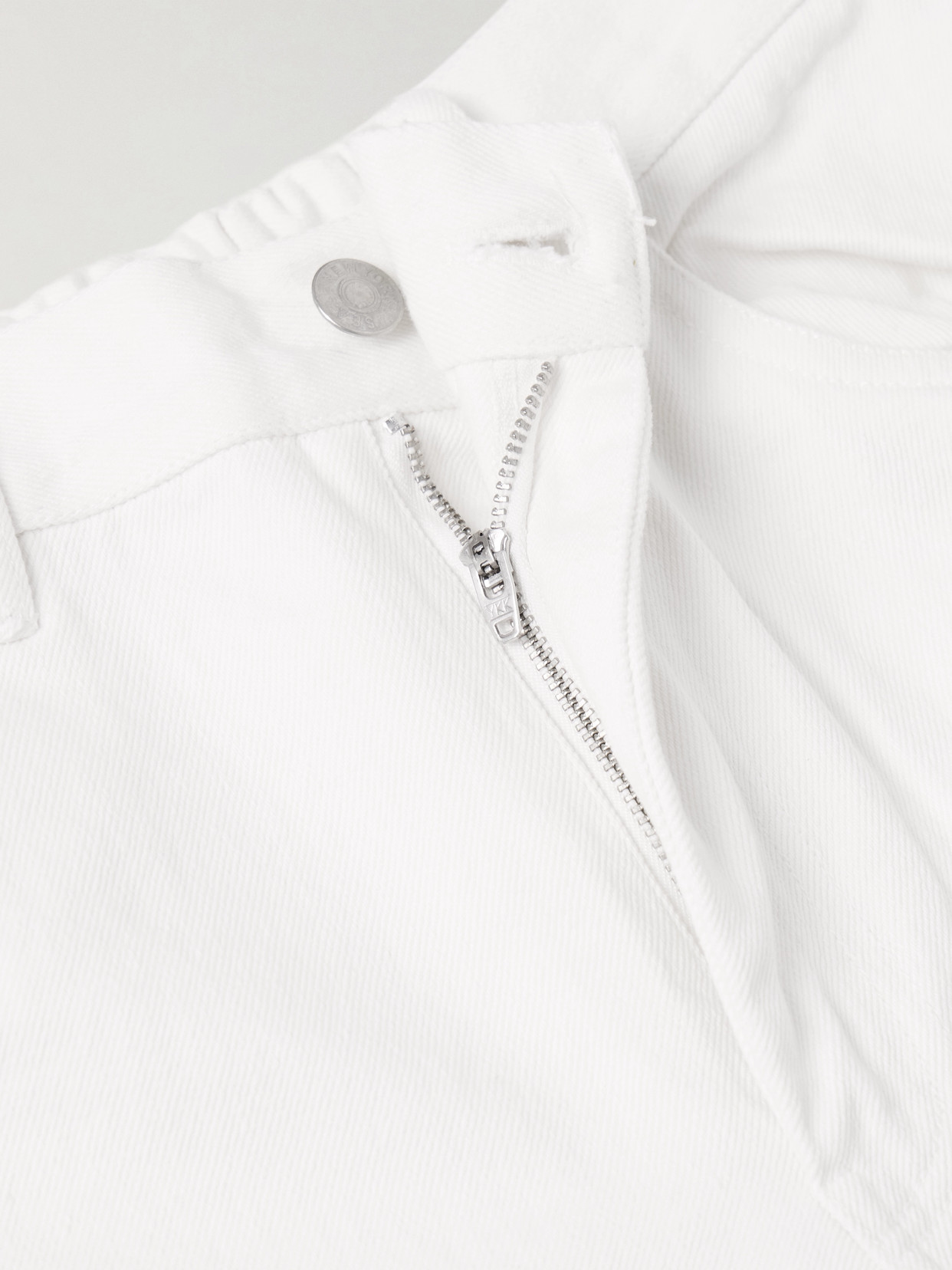 Sea Cavina Cropped Broderie Anglaise Barrel-leg Jeans In White