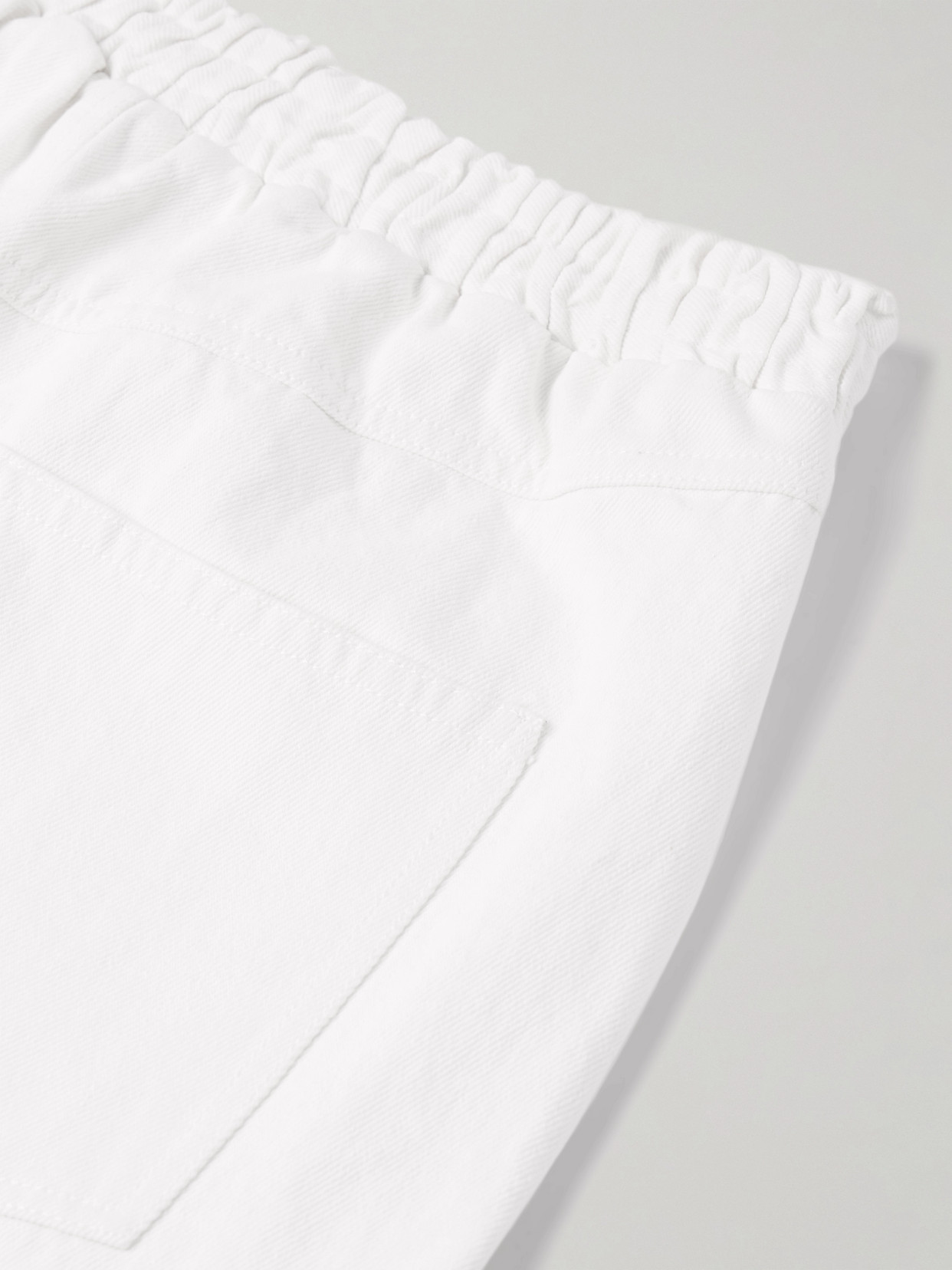 Sea Cavina Cropped Broderie Anglaise Barrel-leg Jeans In White