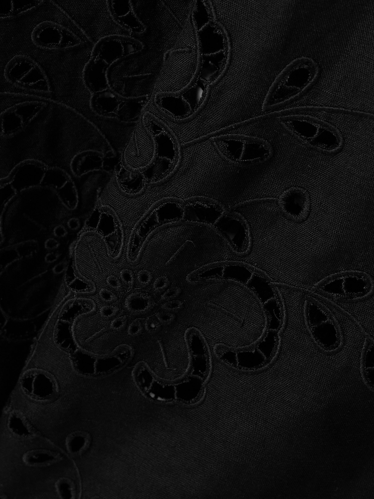 Sea Lula Broderie Anglaise Voile Midi Dress In Black