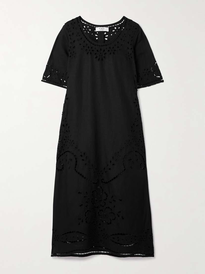 Sea Lula Broderie Anglaise Voile Midi Dress