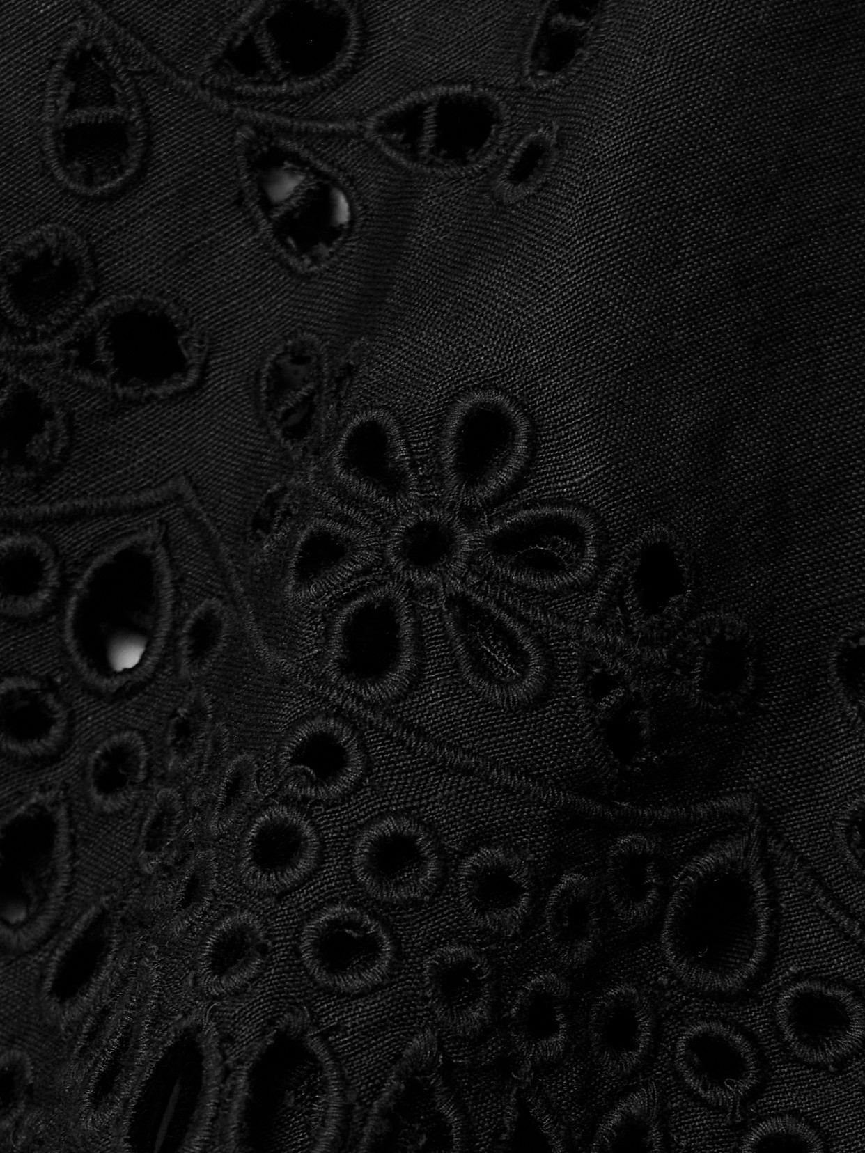 Sea Lula Layered Broderie Anglaise Mini Dress In Black
