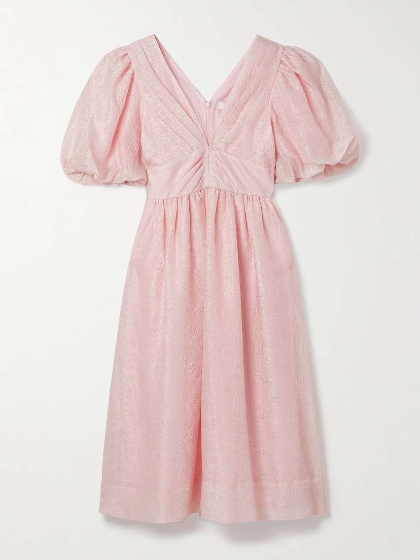 Sea Florence Gathered Cloqué Midi Dress