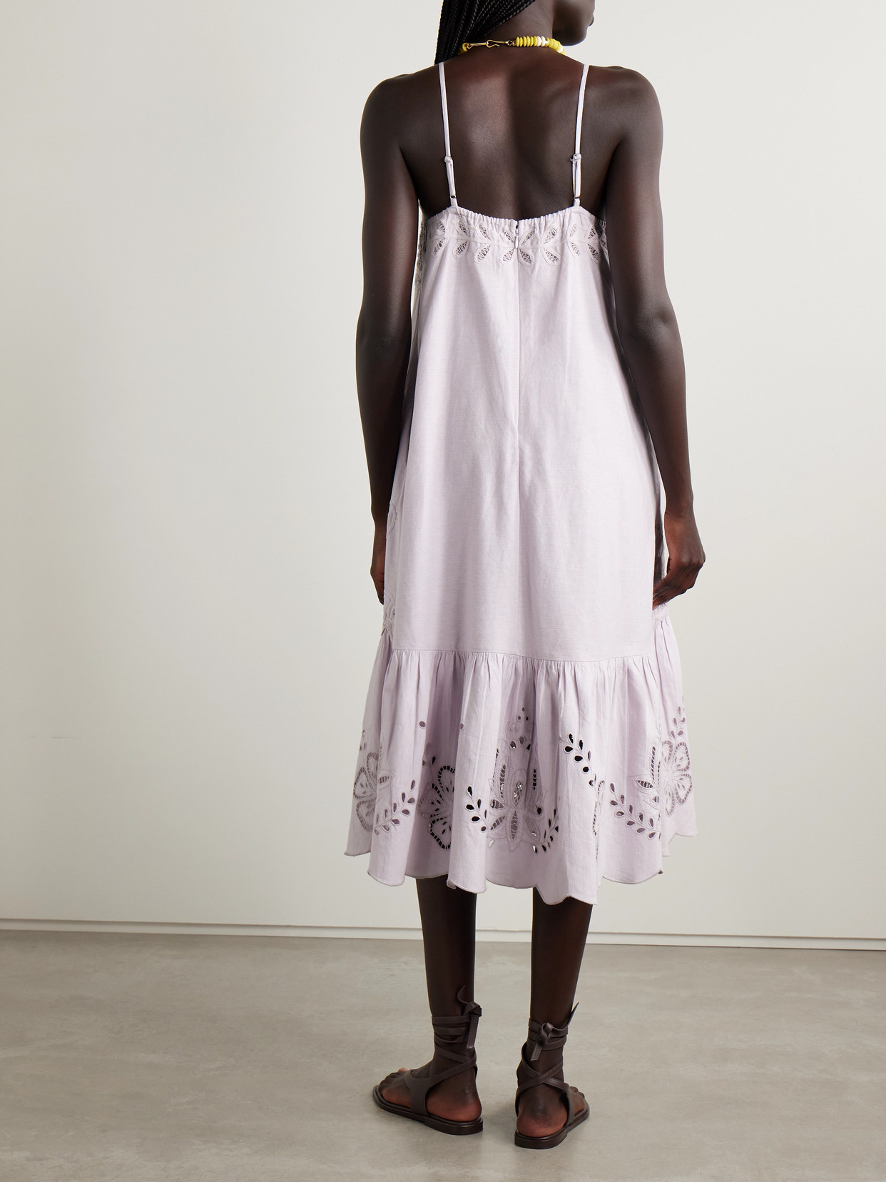 Sea Iyla Broderie Anglaise Cotton Midi Dress