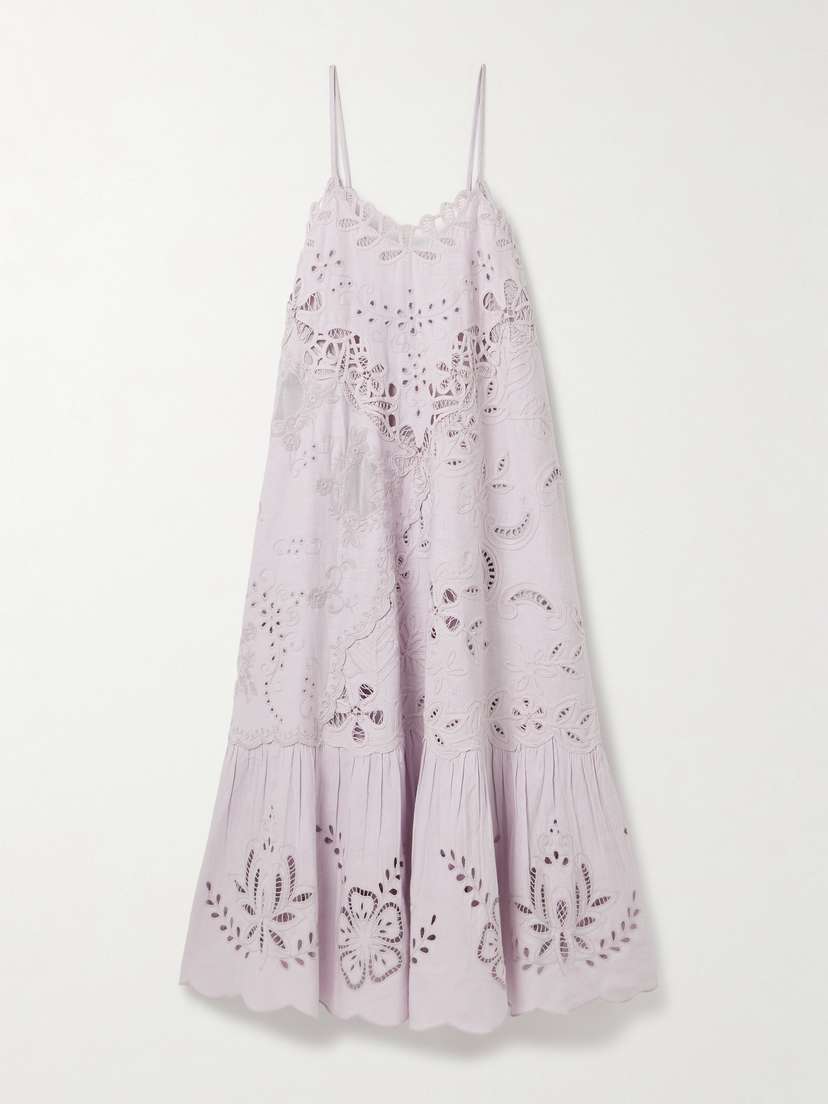 Sea Iyla Broderie Anglaise Cotton Midi Dress