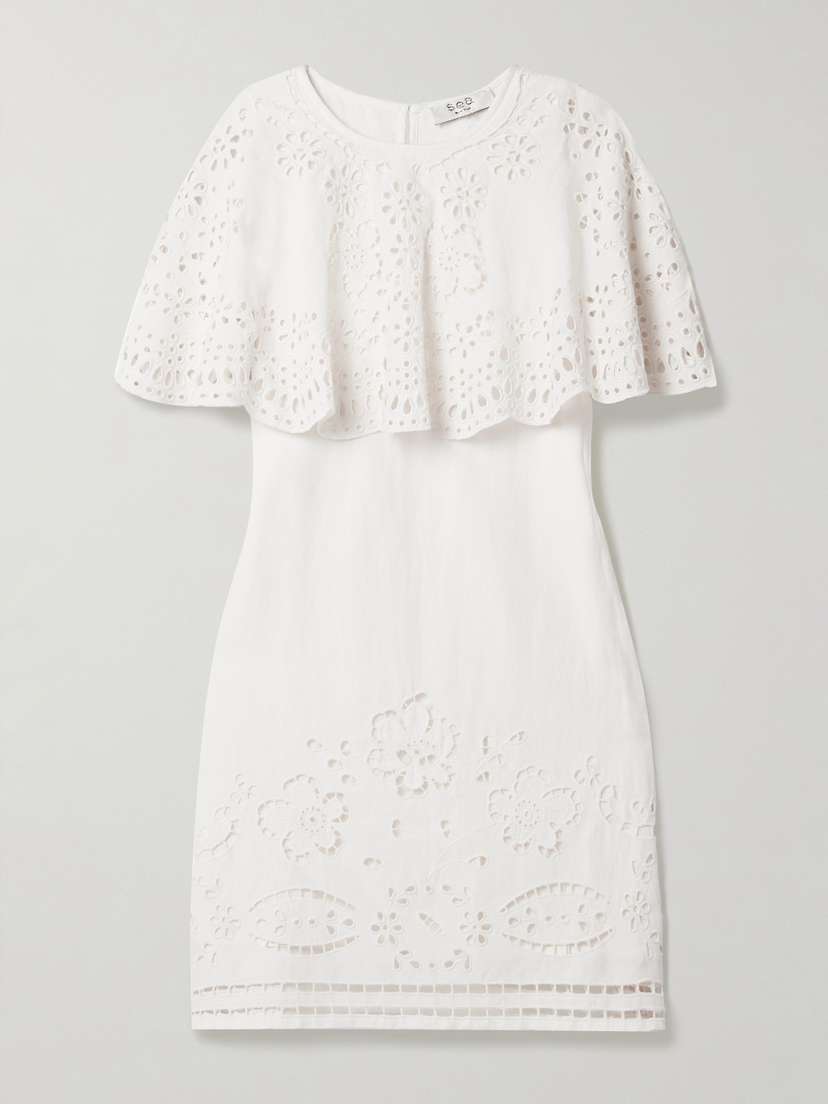 Sea Lula Layered Broderie Anglaise Mini Dress