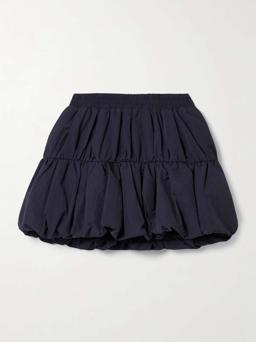 Sea Mirian Tiered Gathered Faille Mini Skirt