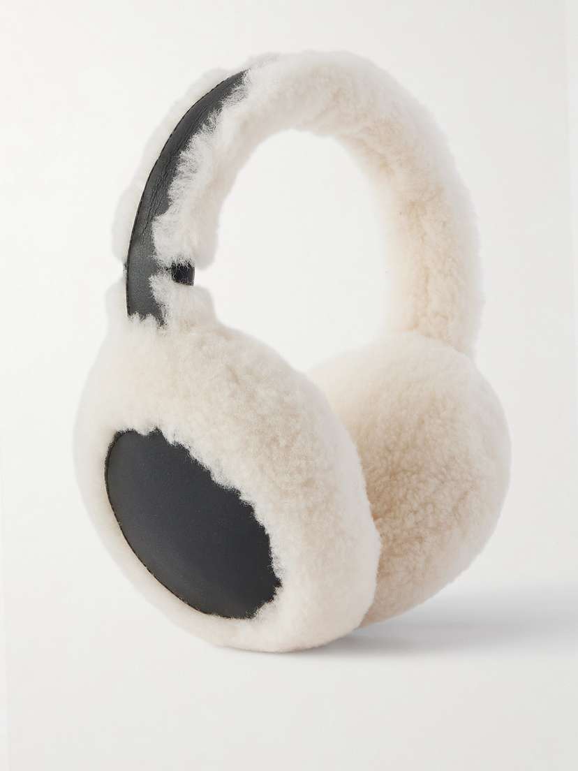Yves Salomon Leather And Shearling Earmuffs