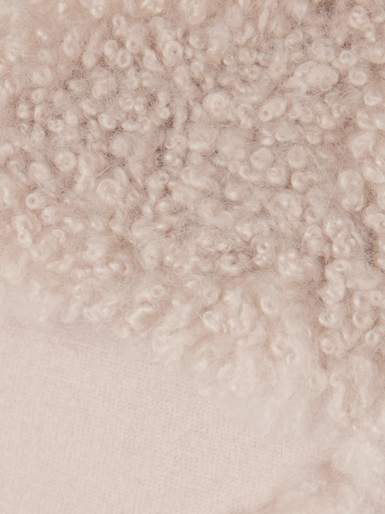 Yves Salomon Shearling And Wool Scarf In Neutral