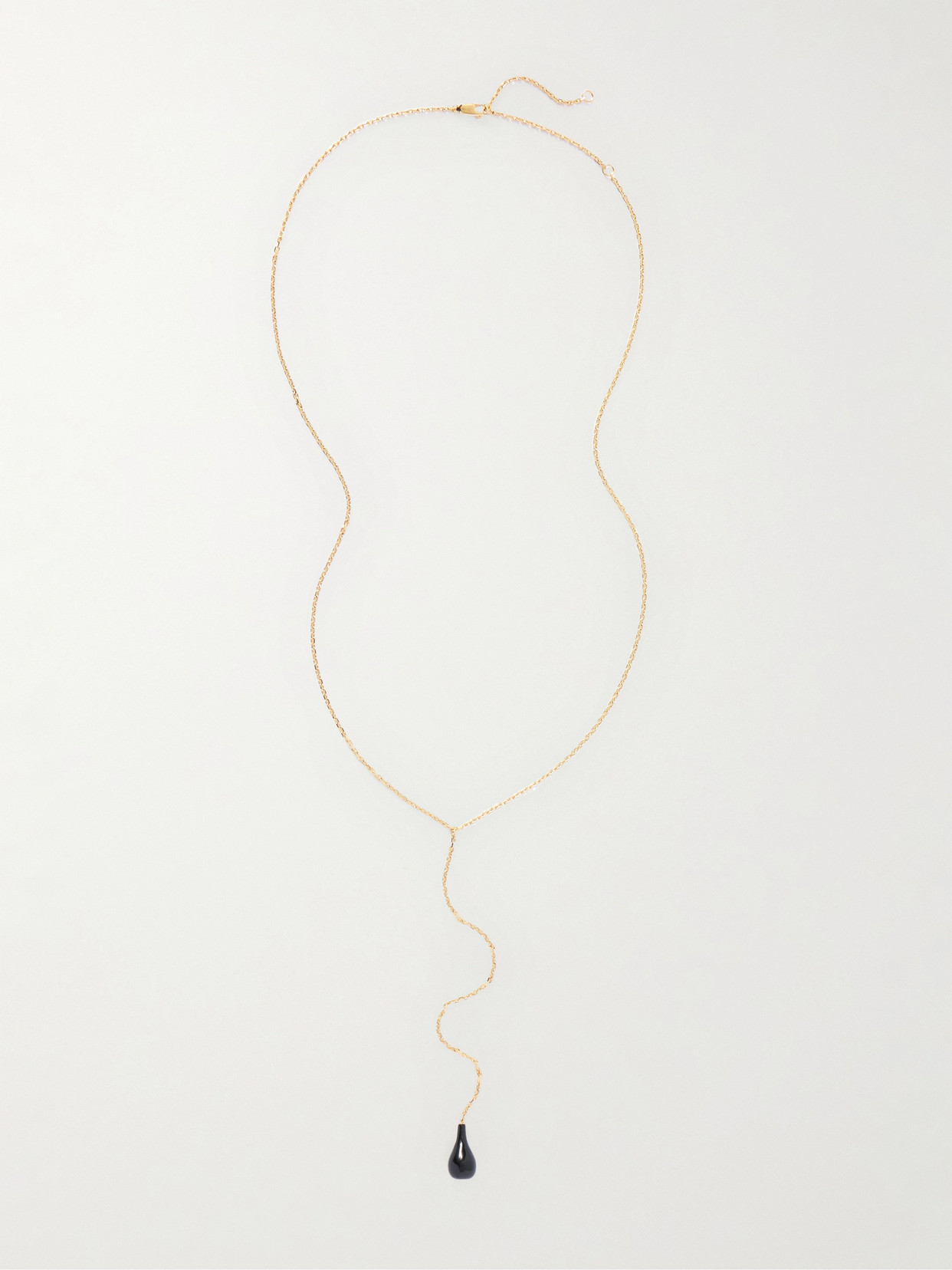 Totême Gold-plated, Onyx And Swarovski Crystal Necklace