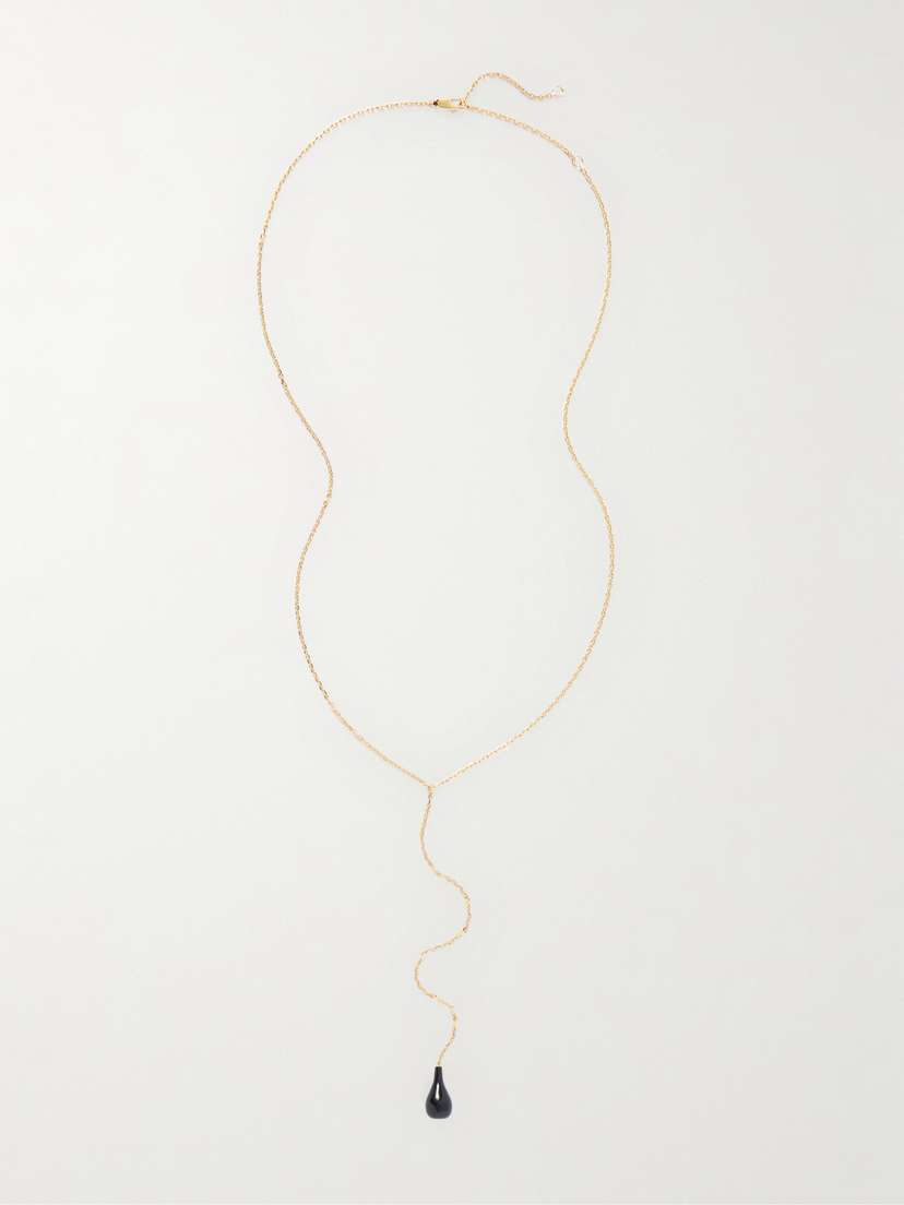 TOTEME plated, Onyx And Swarovski Crystal Necklace