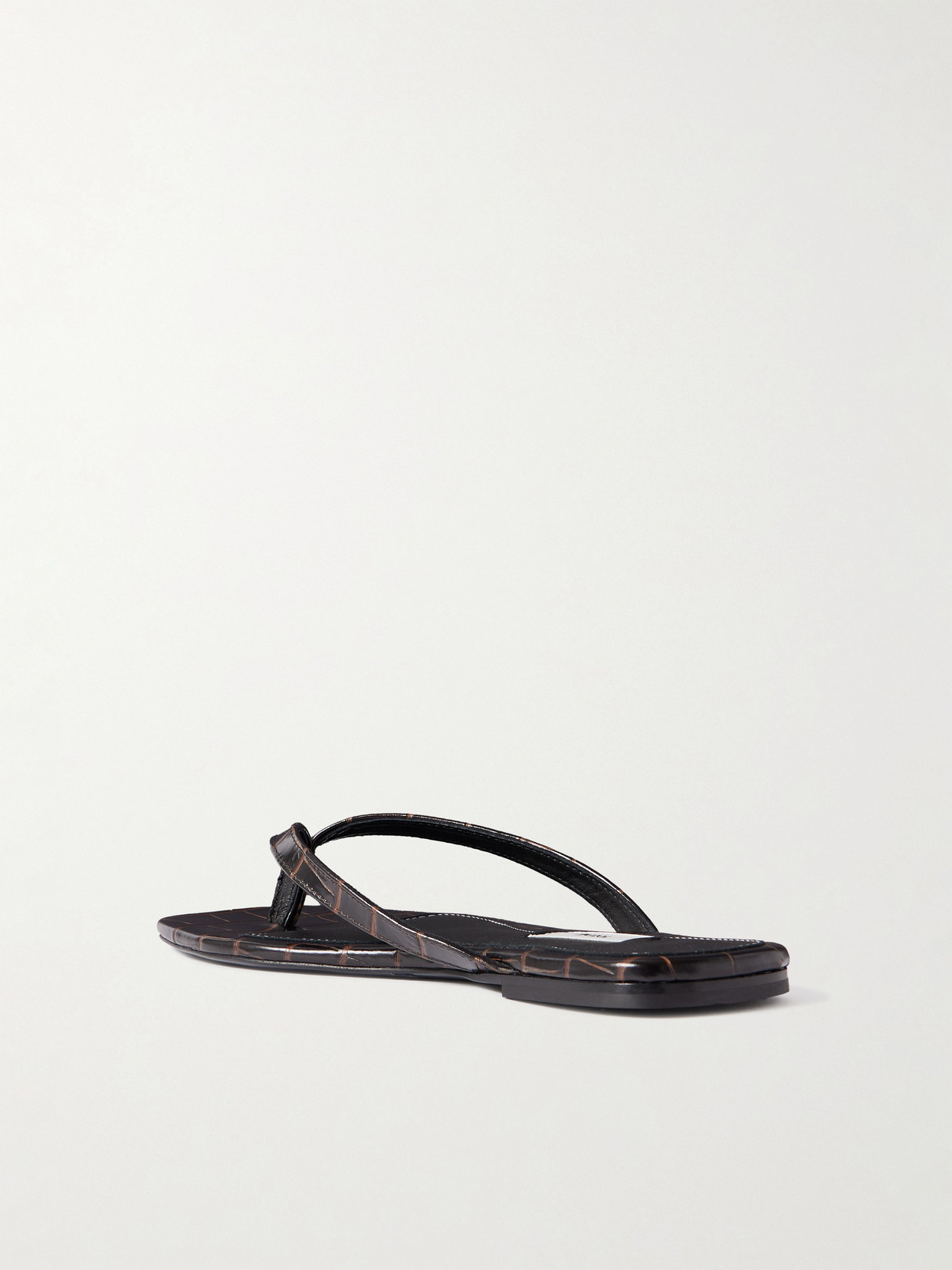 Totême Croc-effect Leather Flip Flops