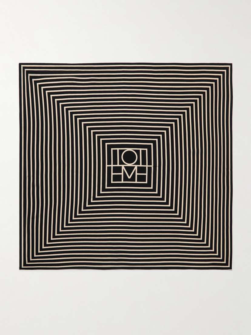 TOTEME Printed Silk Crepe De Chine Scarf