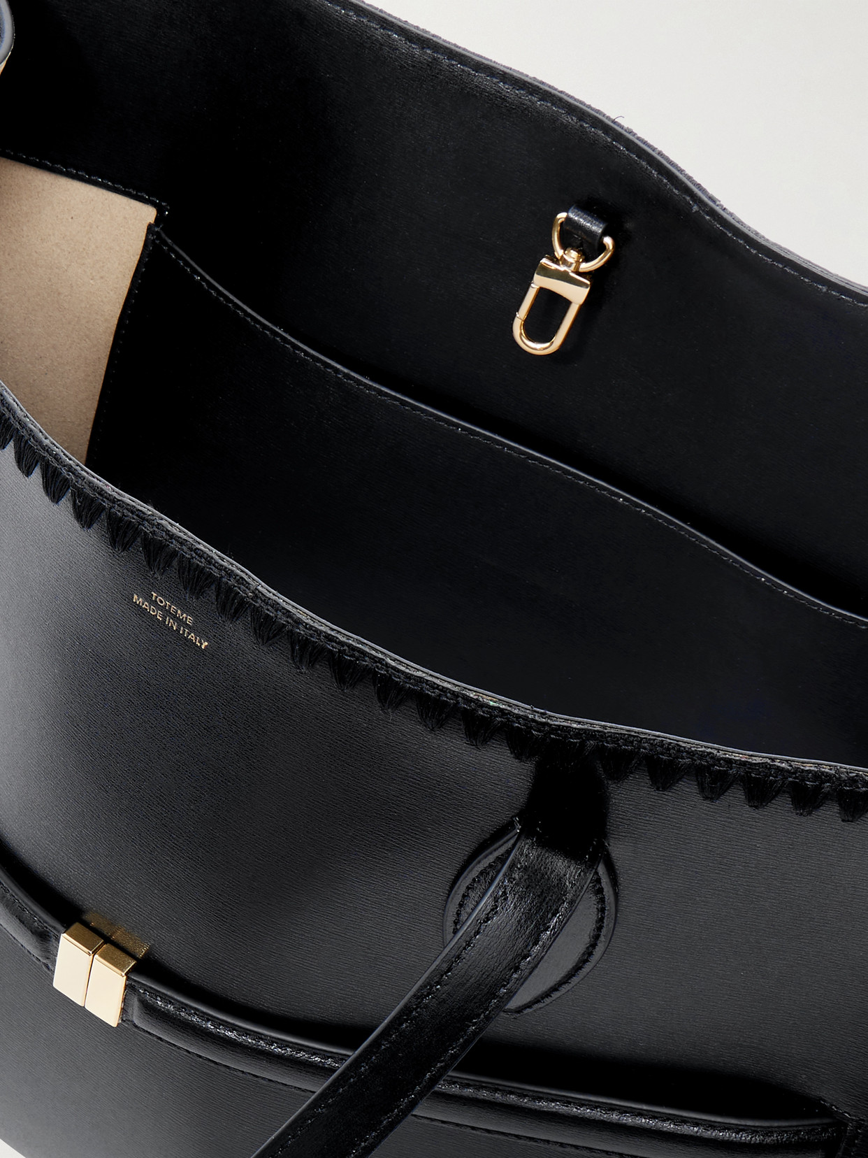 Lounge Belted Whipstitched Leather Tote