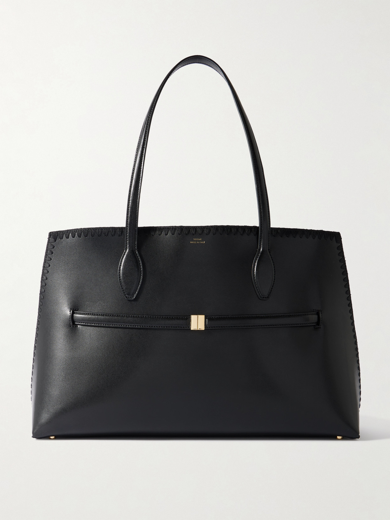 Totême Belted Whipstitched Leather Tote