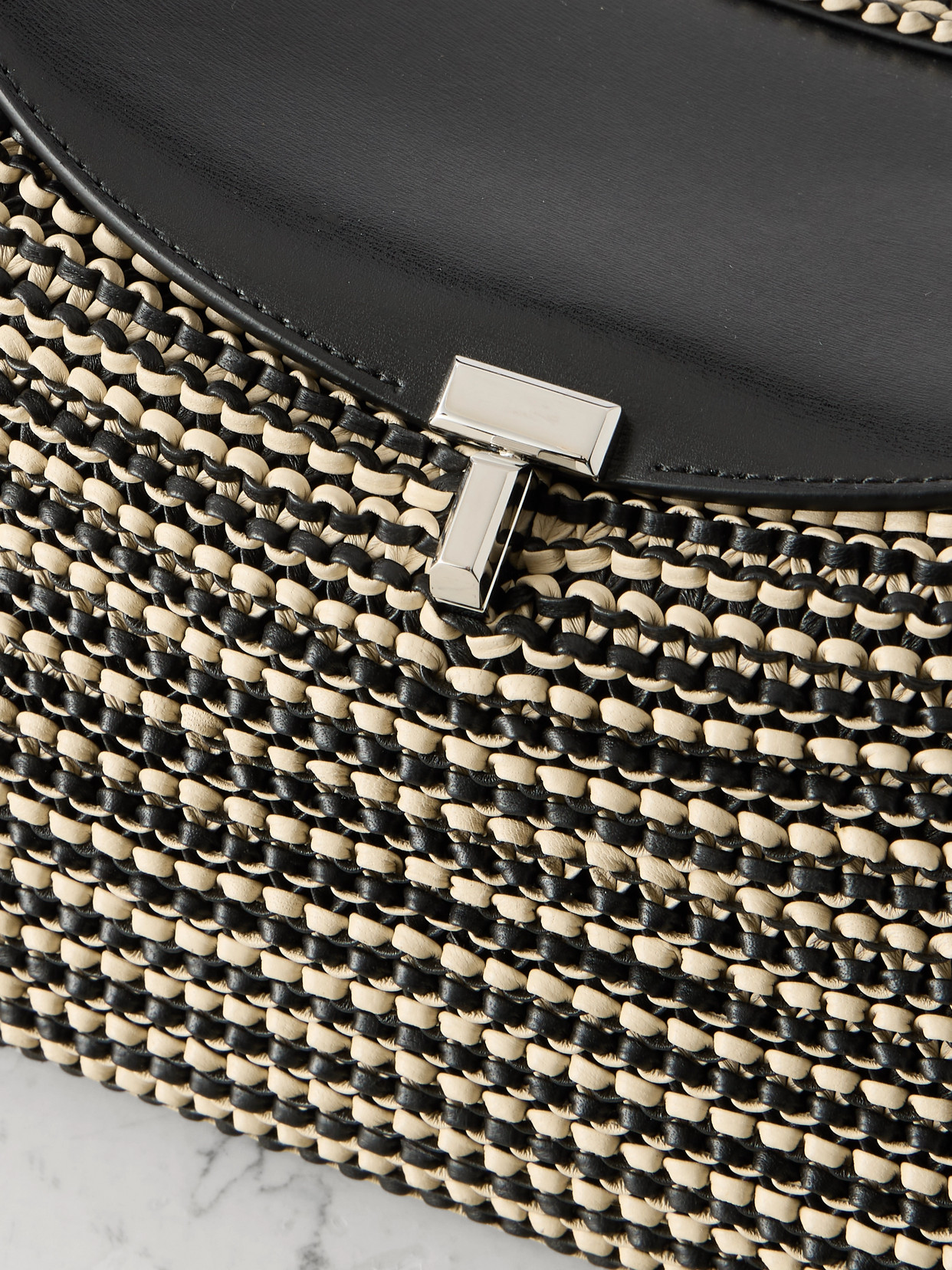 T-Lock Woven Shoulder Bag
