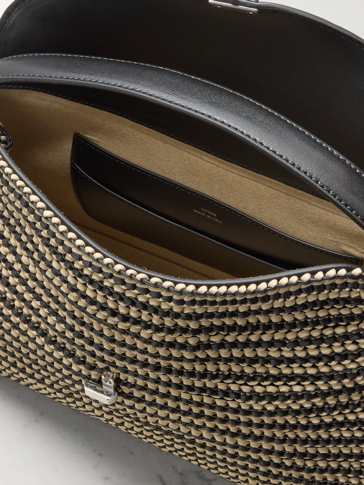 T-Lock Woven Shoulder Bag