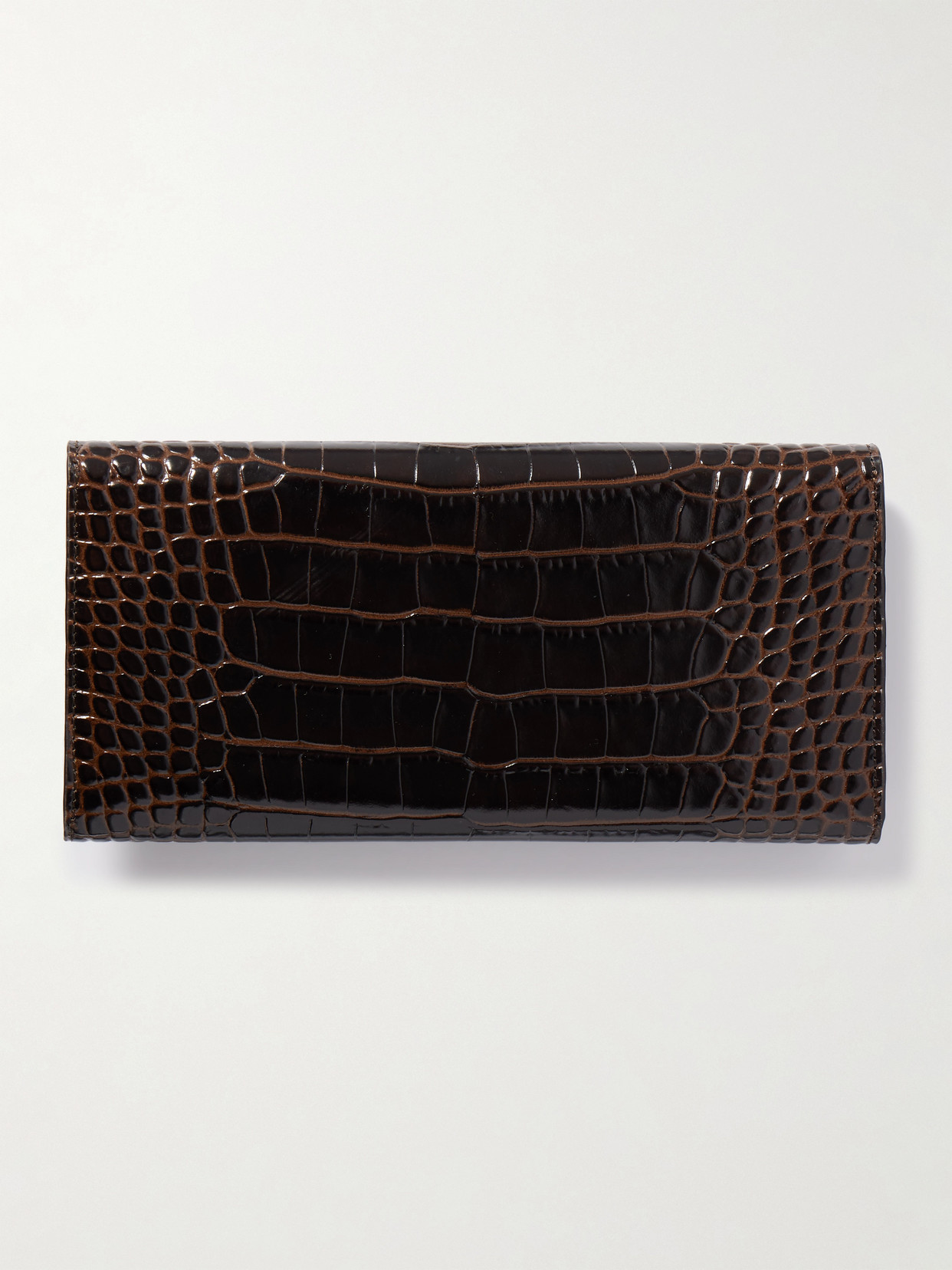 Totême T-lock Croc-effect Leather Wallet