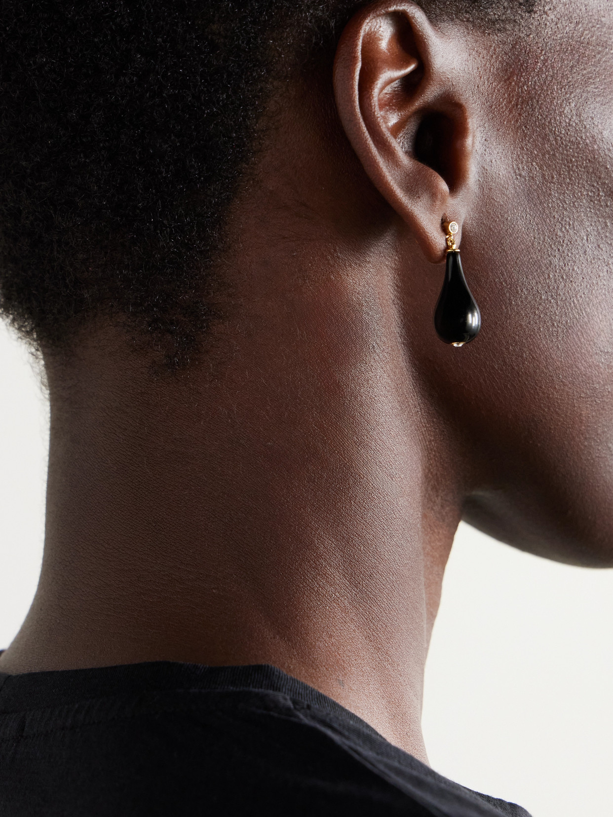 Totême Gold-tone, Crystal And Onyx Earrings