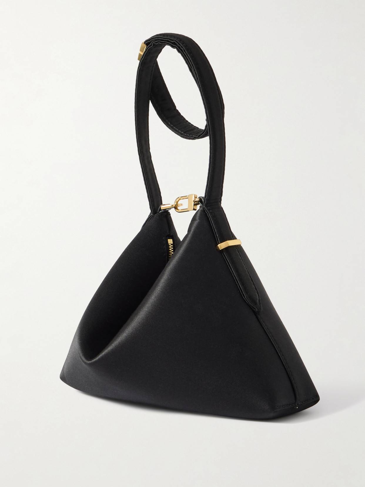 Totême Bevel Satin Clutch In Black