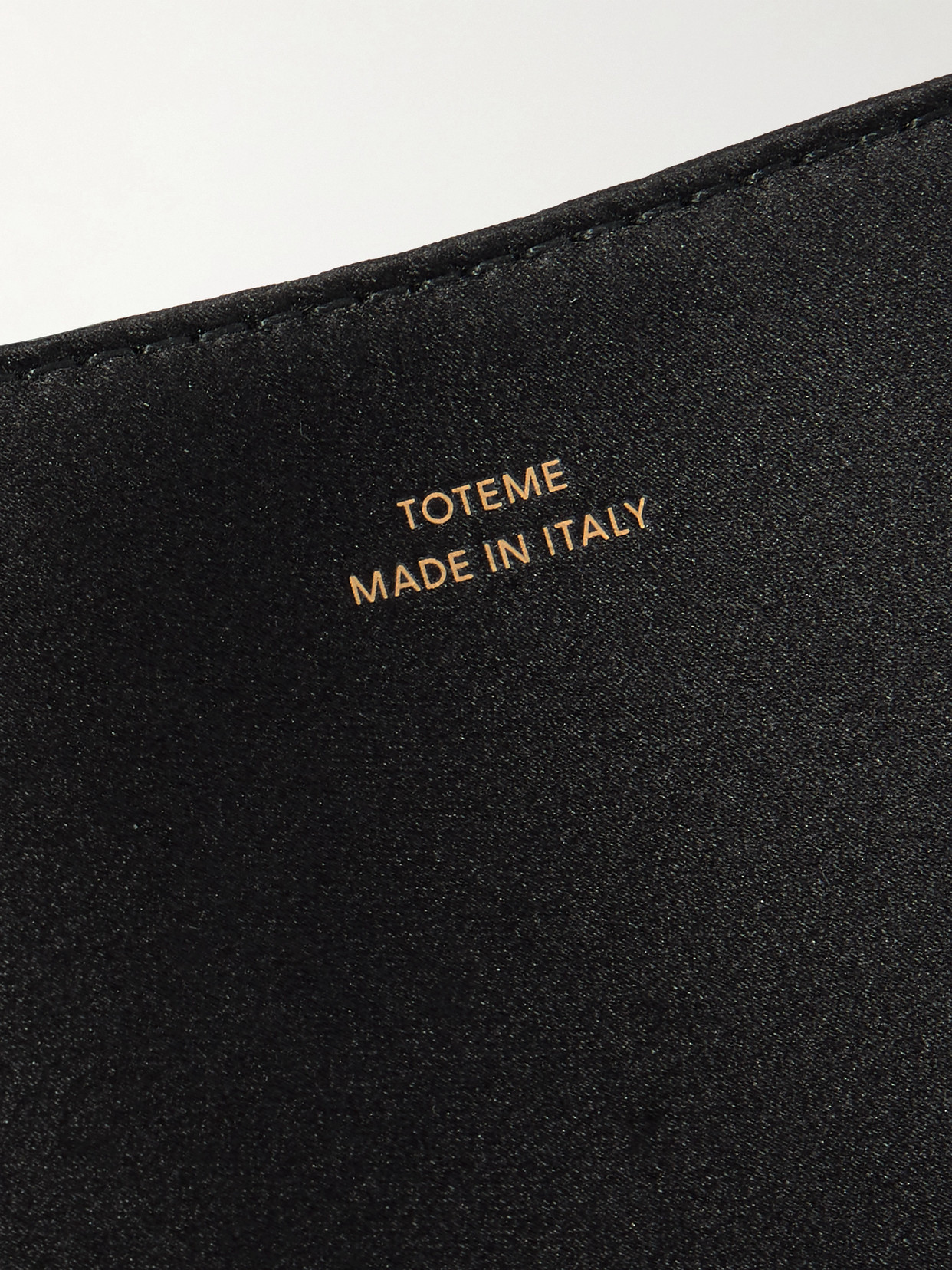 Totême Bevel Satin Clutch In Black