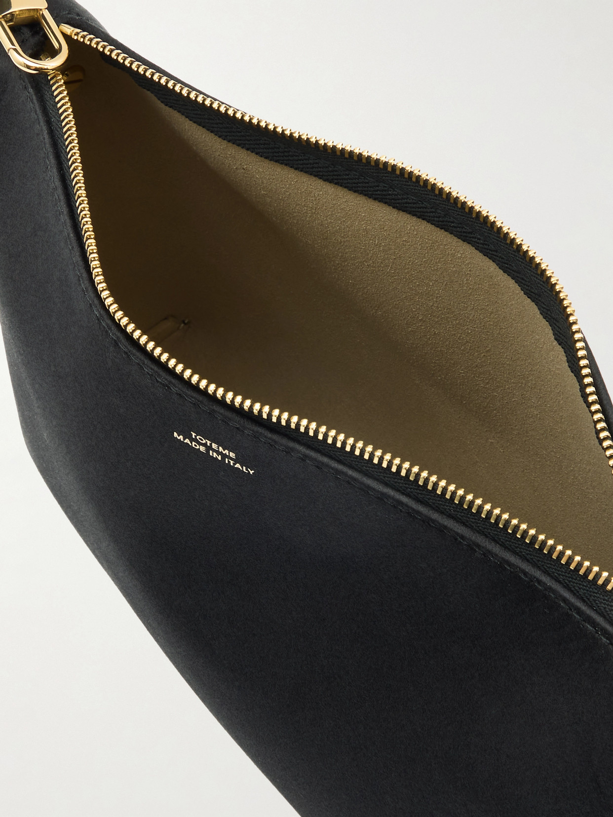 Totême Bevel Satin Clutch In Black