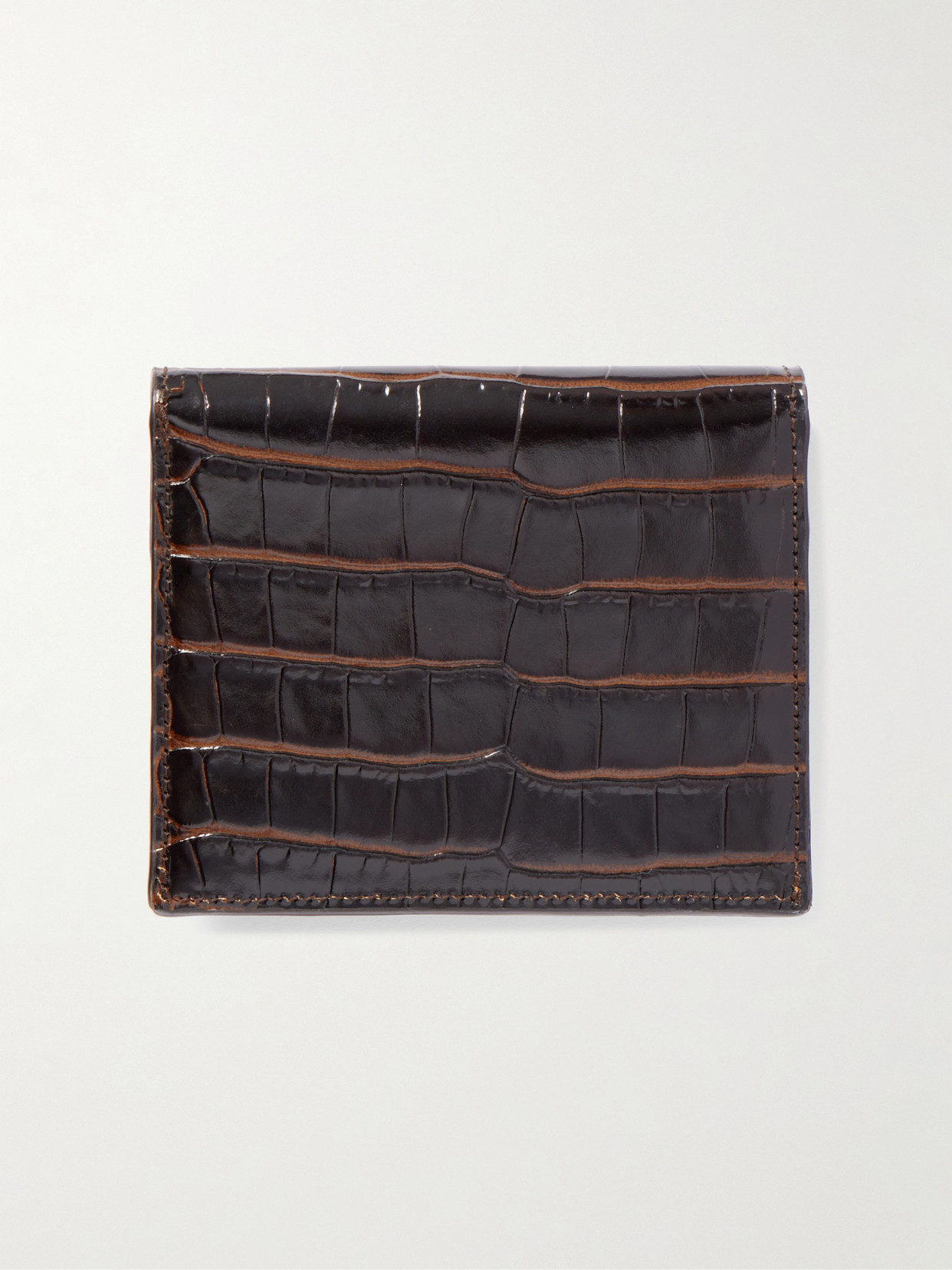 TOTÊME T-LOCK CROC-EFFECT LEATHER CARDHOLDER