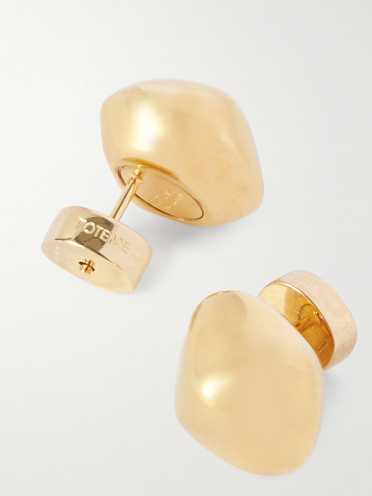 Totême Pebble Gold-plated Earrings