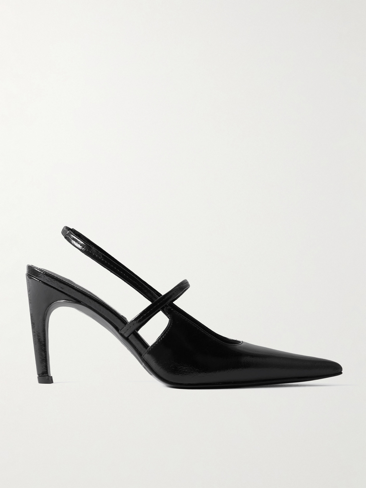 Totême Glossed-leather Slingback Pumps