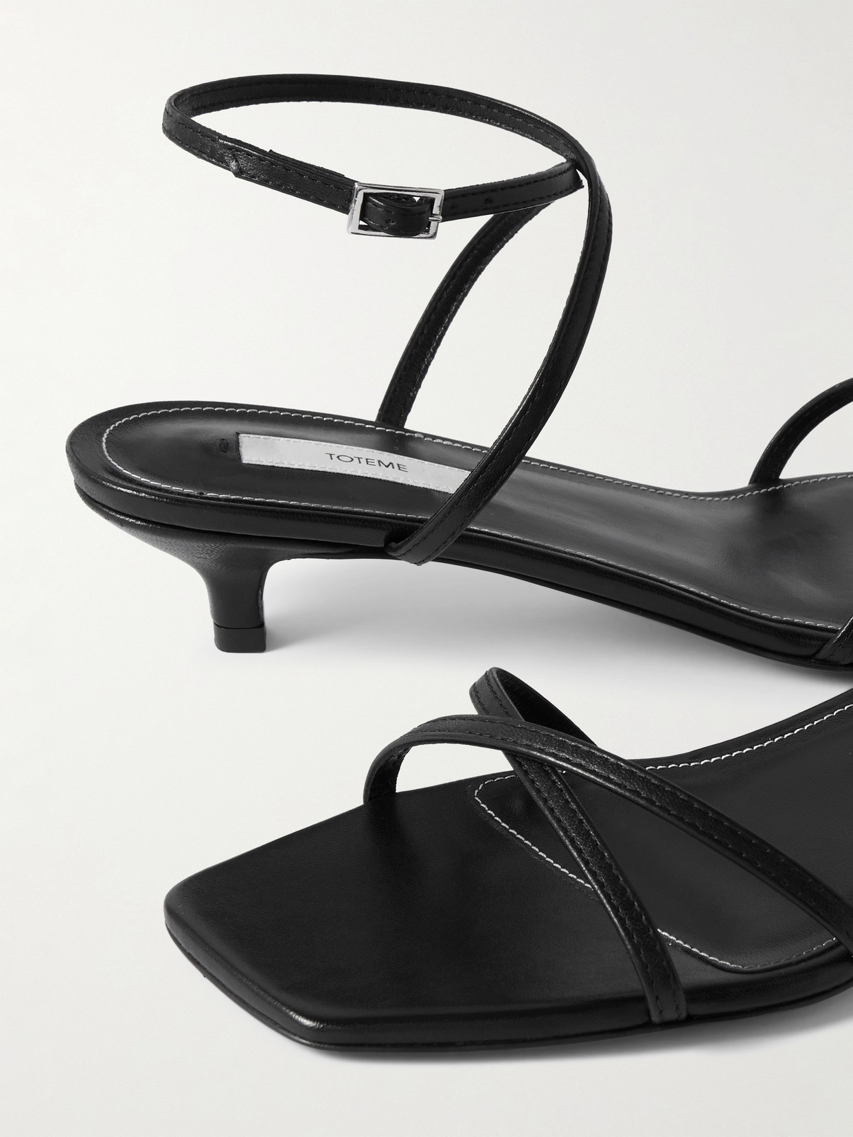 Totême Leather Crossover Heeled Sandals 35