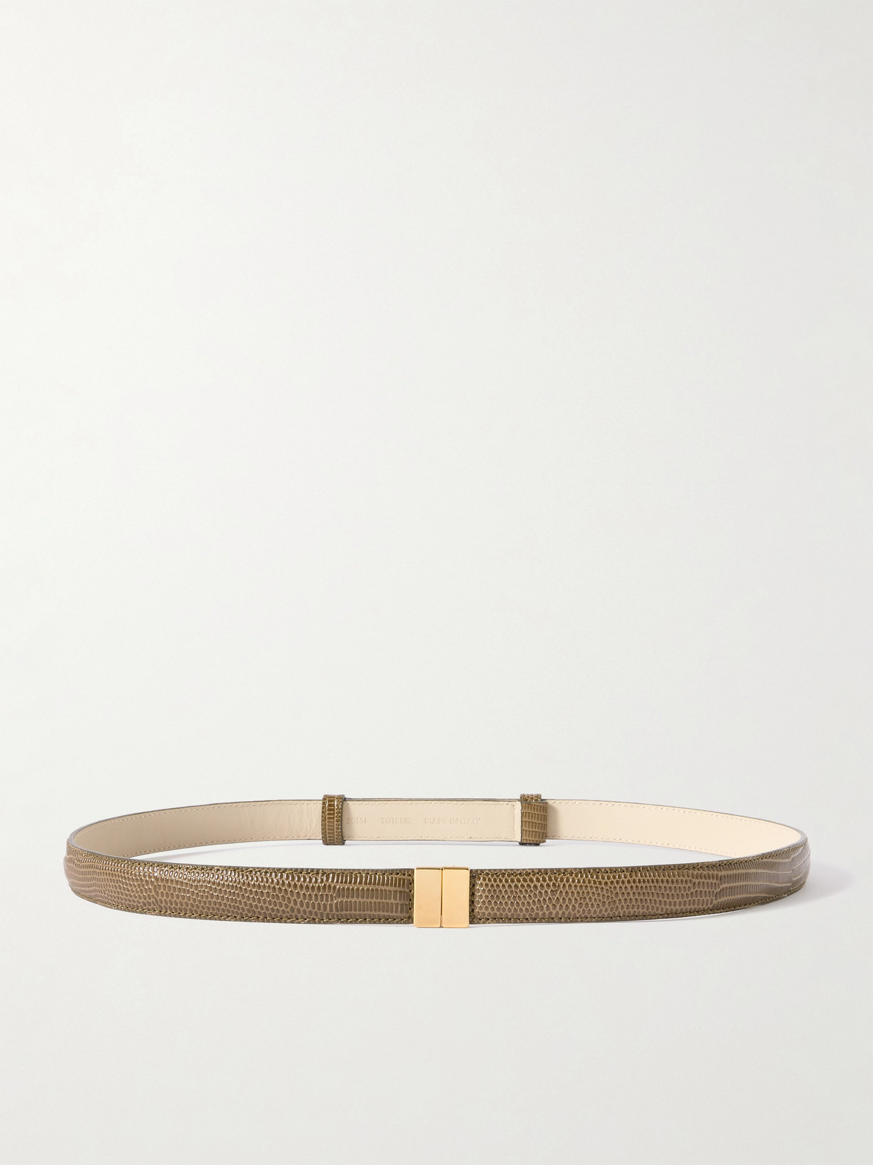 Totême Snake-effect Leather Belt