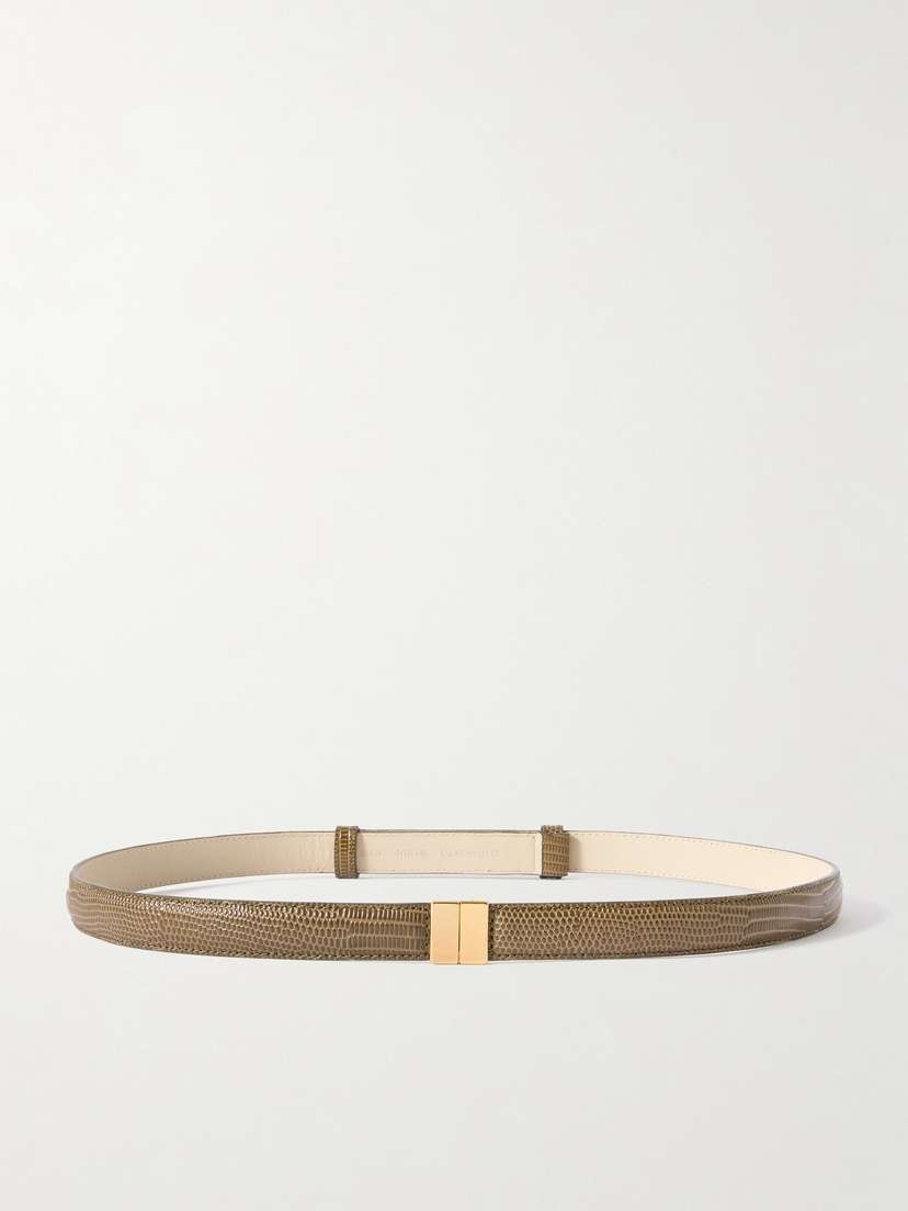 TOTEME Snake-effect Leather Belt